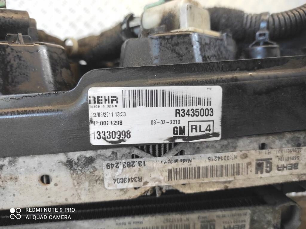 фото №12, Opel meriva b 1.7 радиатор радиатор вентилятор 13330998 13331005 13289249