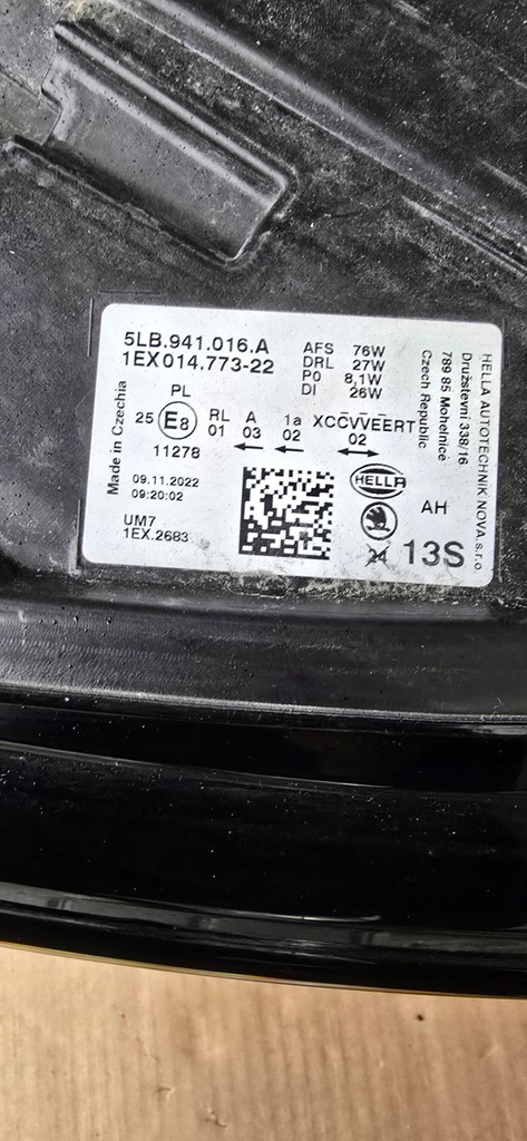 фото №8, Skoda enyaq лампа правый перед full led 5lb941016a