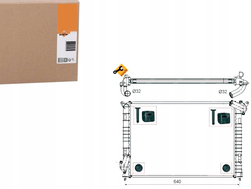 Купить Радиатор mini cooper 1,6 02- nrf