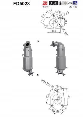 фото №2, Фильтр частиц твердых fap dpf fd5028 as honda