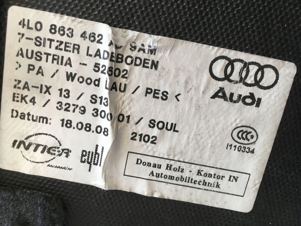 фото №12, Пол обшивка багажника audi q7 4l 2009 4l0863462