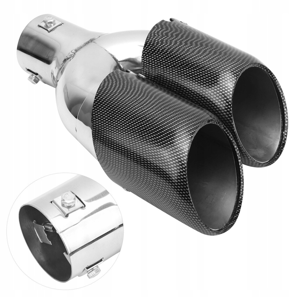 фото №12, Наконечник выхлопная с двойной труба с волокна