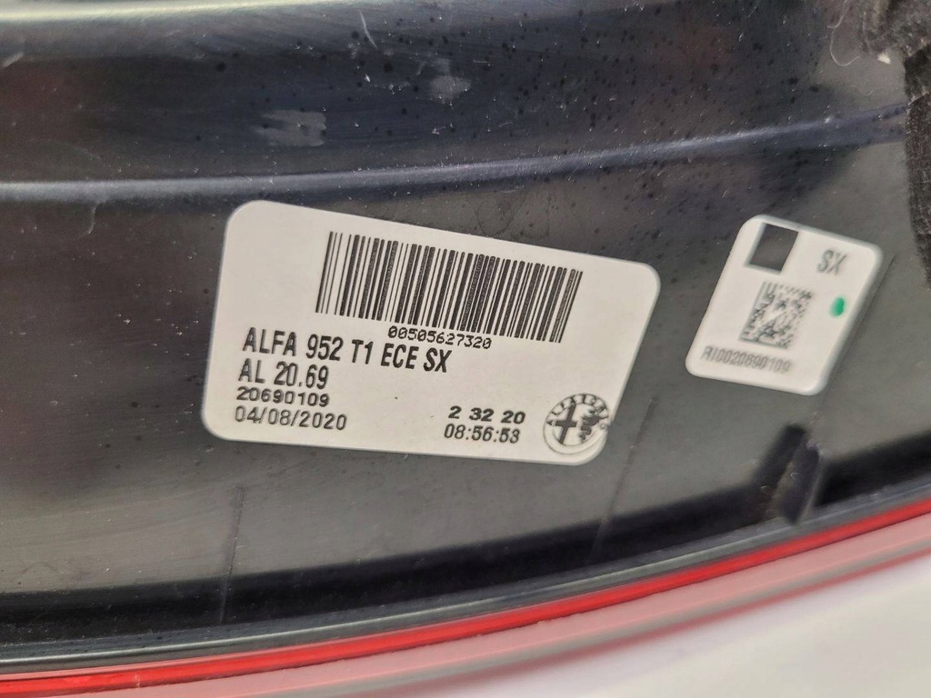 фото №10, Лампа задняя левая сторона alfa romeo giulia 952 2017 20690109