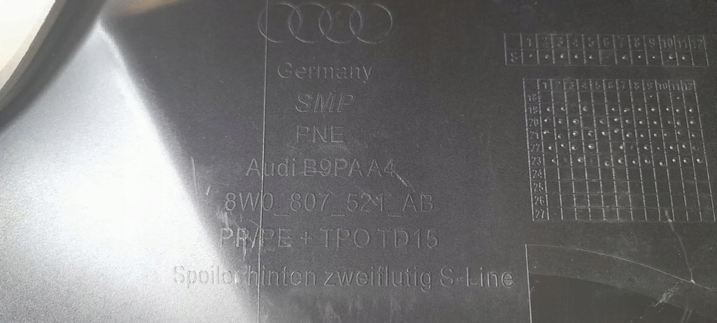 фото №7, Накладка бампера задня audi a4 b9 lift 8w0807521ab