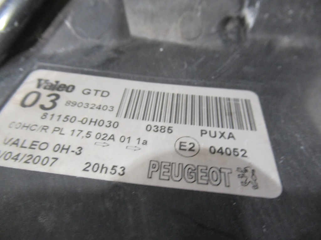 фото №6, Лампа перед ліва peugeot 107