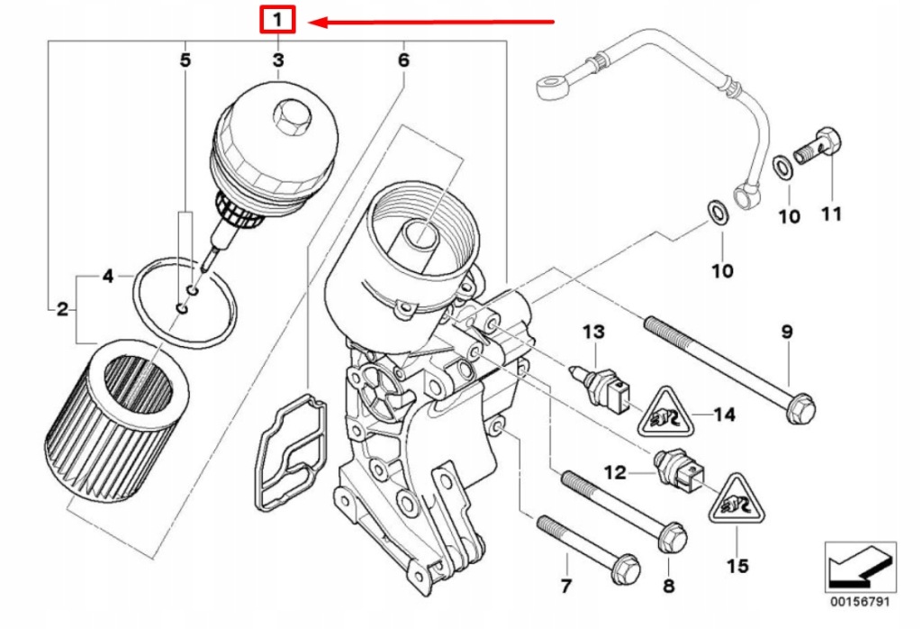 Корпус фильтра масла bmw 3 cabrio e46 11421713838 1713838 Цена