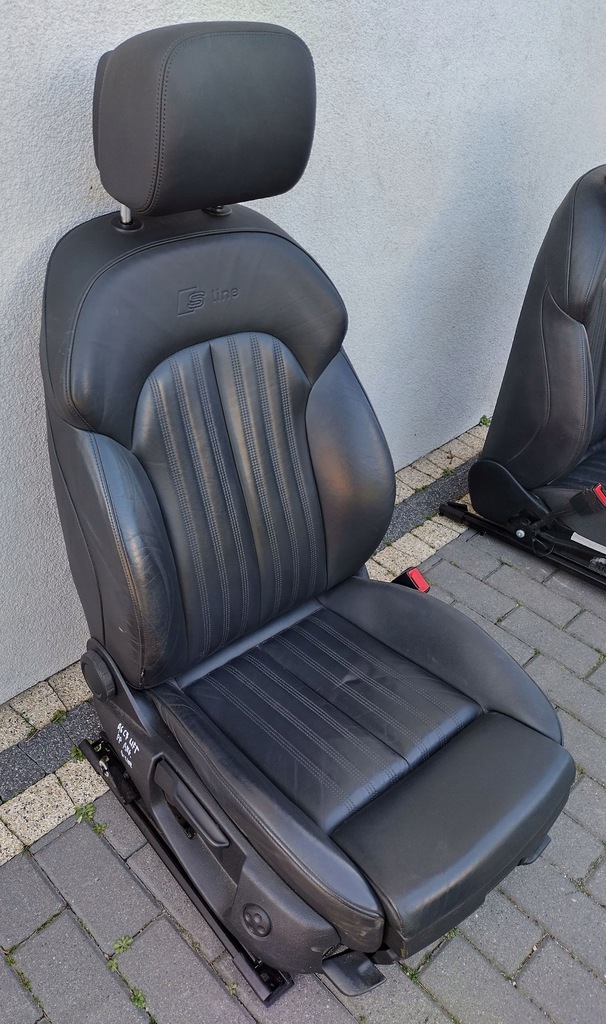фото №10, Audi a6 s6 c7 4g lift 15-18 s-line сиденье правый передний czarna кожа uk