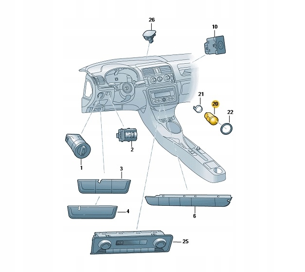 фото №1, Кнопка запуск стоп skoda оригинальный номер 6v0905217