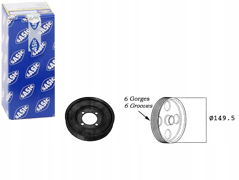 фото №1, Sas2156017 шкив коленчатого вала коленчатого opel astra h