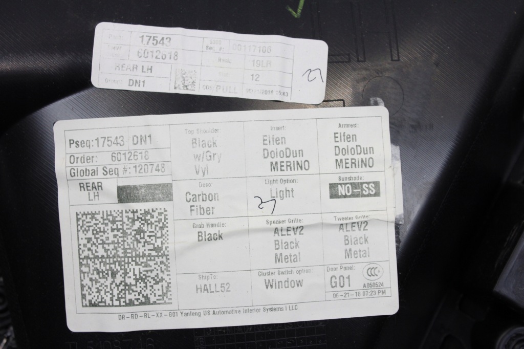 фото №6, Обшивка дверь левый задняя bmw g01 x3 f97 elfenweiss