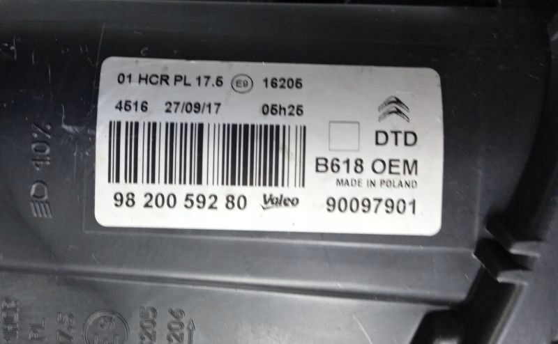 фото №16, Citroen c3 iii 16-20 фари лампи передні оригінал