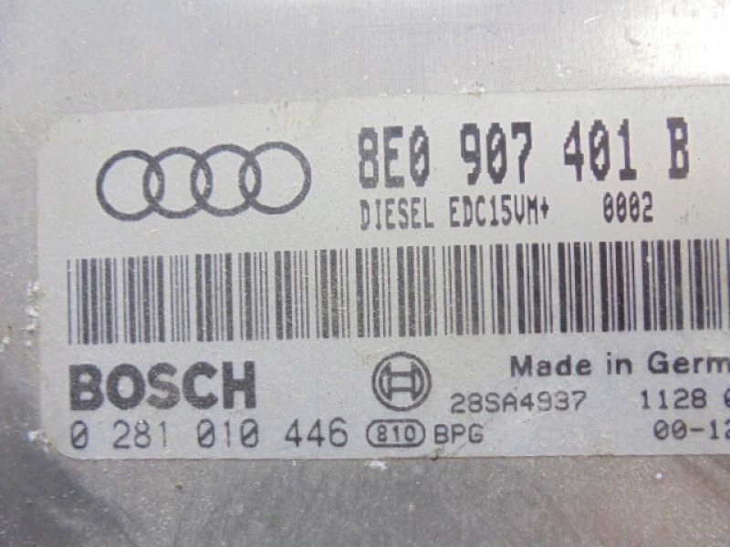 фото №5, Audi a4 b6 бортовой компьютер 8e0907401b 2,5tdi 0281010446