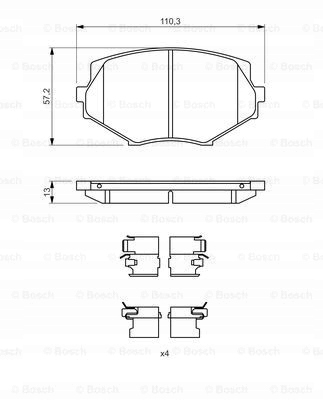 фото №14, Bosch 986 494 655 набор тормозных колодок тормозных, тормоза дисковые