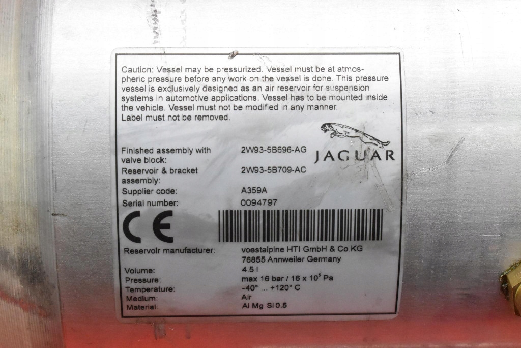 фото №5, Бак повітря підвіска 2w93-5b696-ag jaguar xj x358 2.7 tdv6 204 km