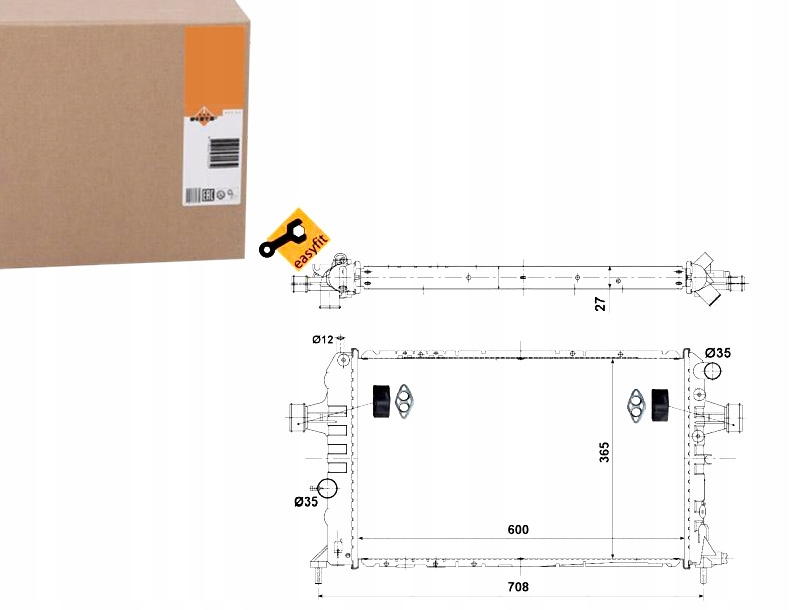 Купить Радиатор opel astra h 2,0turbo 04- nrf