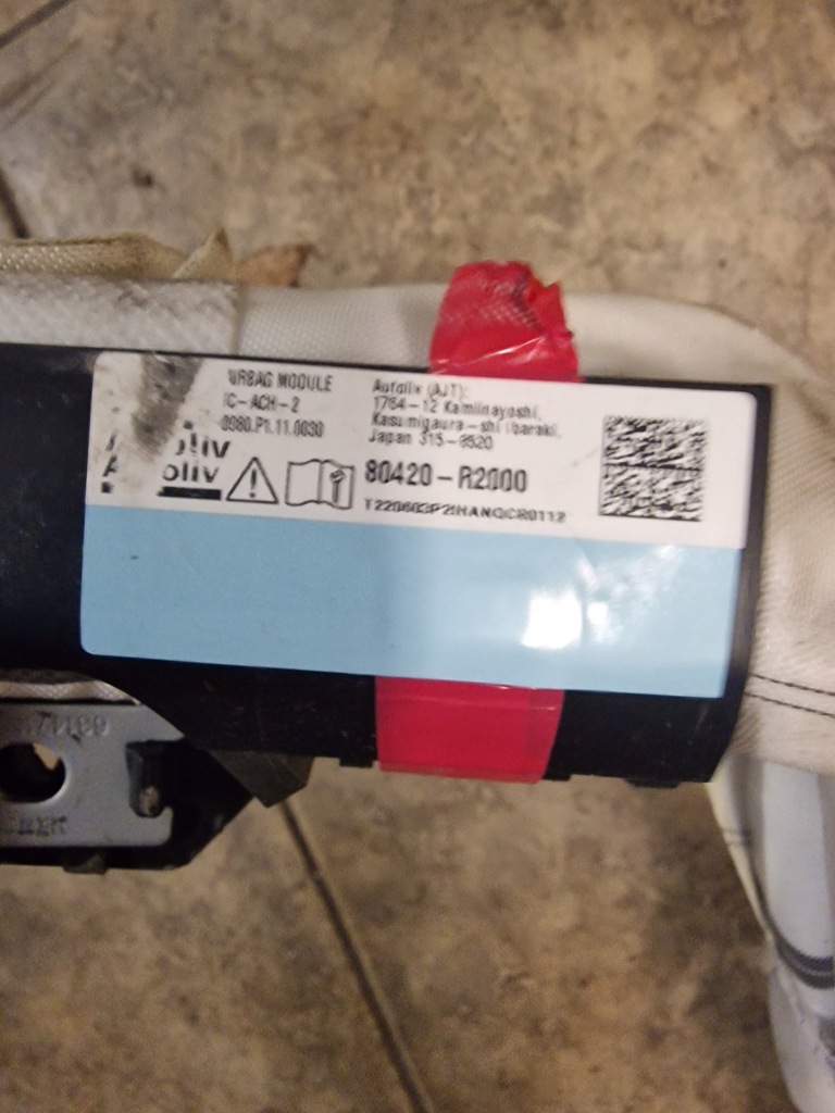 фото №2, Шторка безопасности подушка безопасности kia sportage v 5 правая 80420-r2000