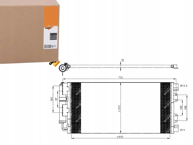 фото №1, Nrf конденсатор кондиціонера land rover freelander 9