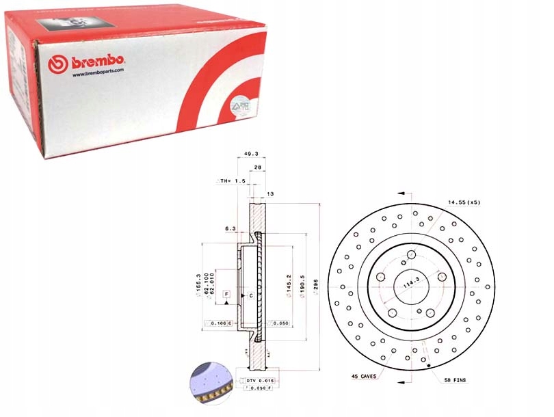 фото №1, Тормозные диски тормозные 2szt. перфорированные перед lexus es pontiac vibe toyota