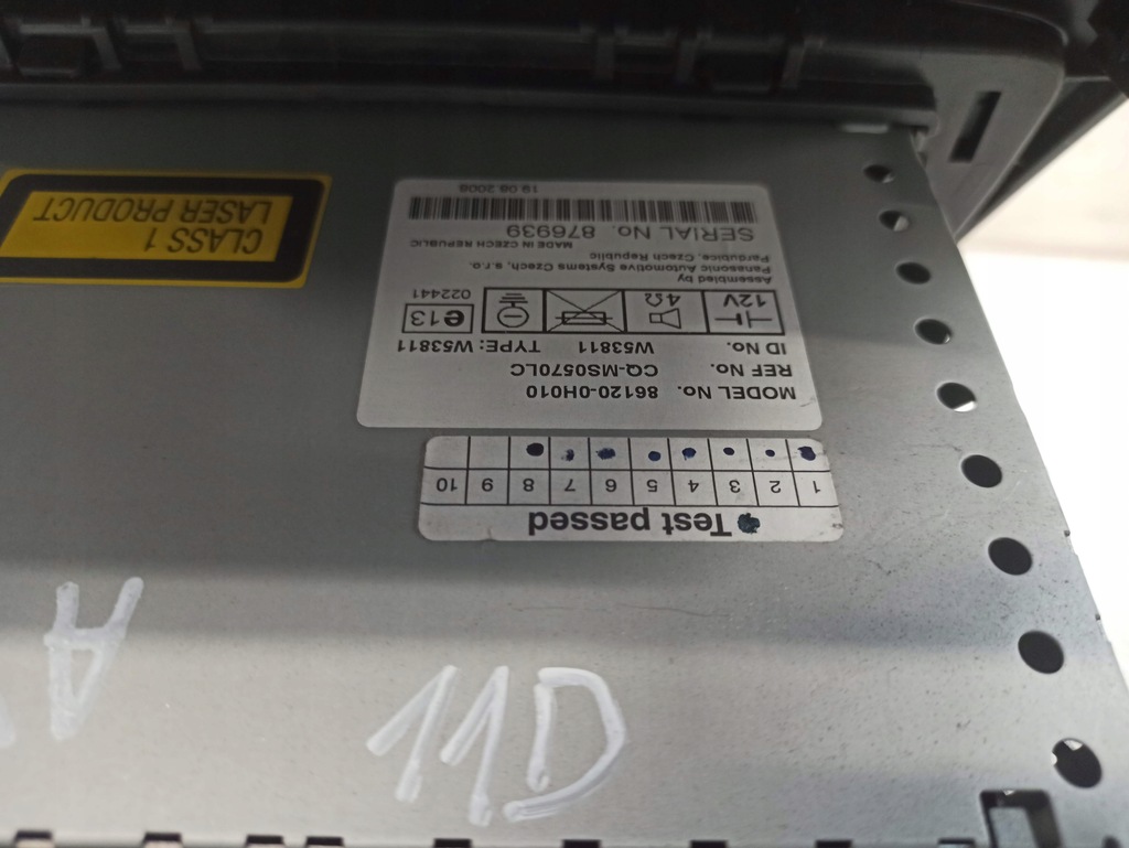 фото №7, Toyota aygo радио cd aux панель полка 86120-0h010