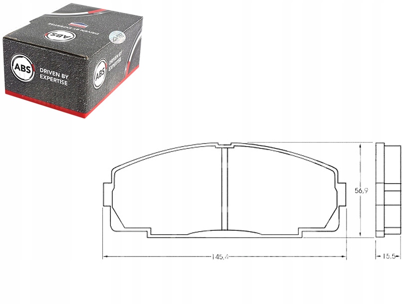 фото №1, A.b.s. тормозные колодки тормозной. toyota hiace 84-