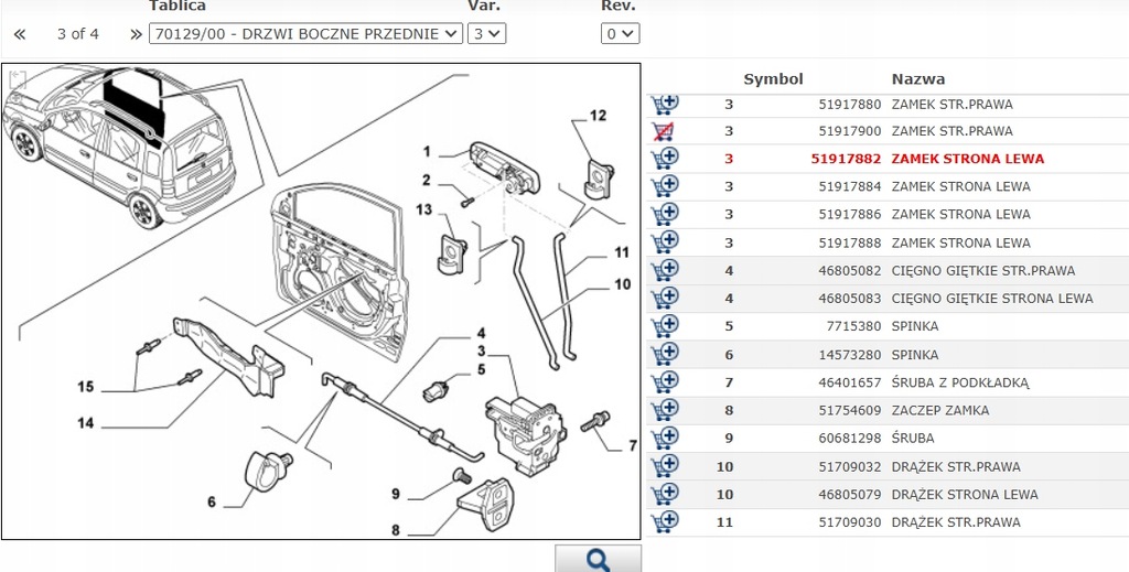 фото №12, Fiat оригінальний номер 46803511 замок двері panda лівий перед