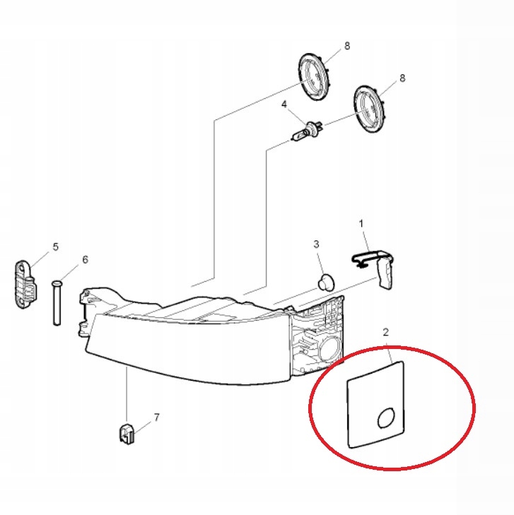 фото №3, Заглушка накладка противотуманной фары левая volvo fh4