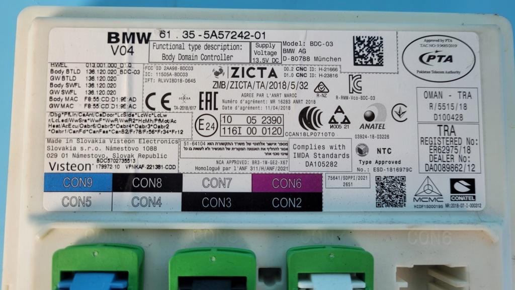 фото №11, Bmw 2' f44 gran coupe 22r модуль комфорту bdc 5a57242