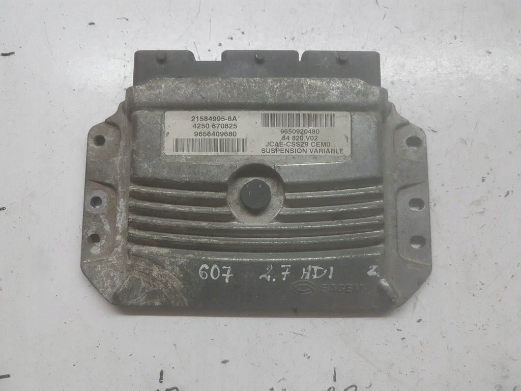 фото №1, Peugeot 607 2.7 hdi бортовой компьютер блок управления двигателя
