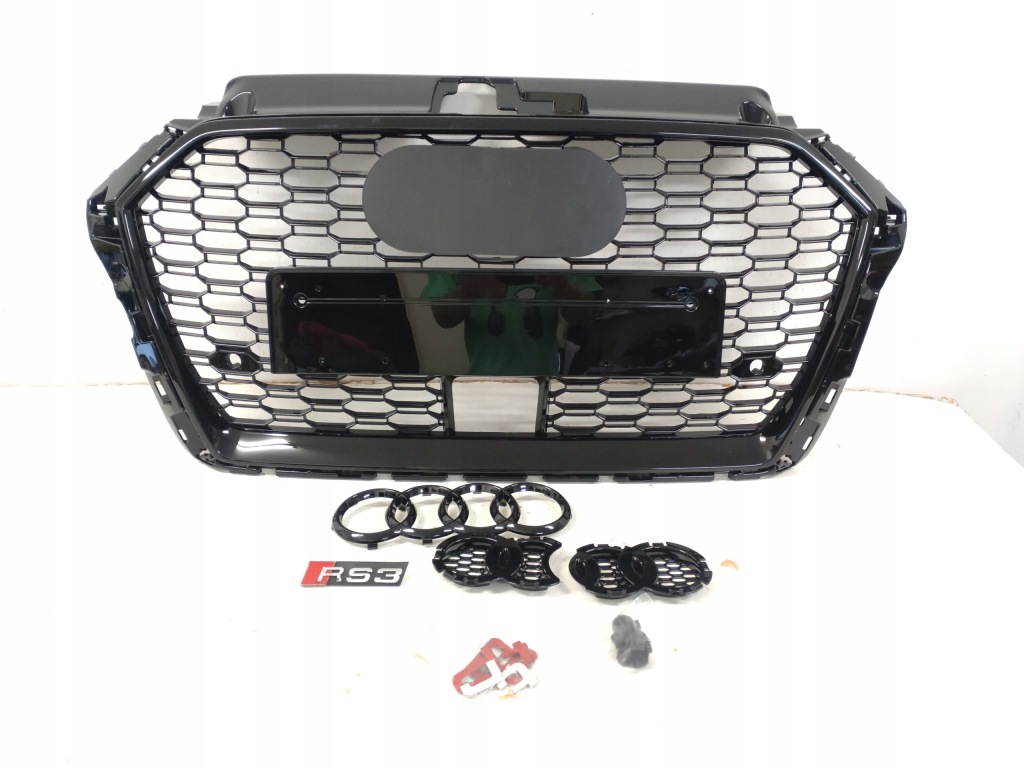 фото №10, Rs3 решітка радіатора audi a3 2017-20 nowa решітка радіатора радіатора full black з pdc acc радар