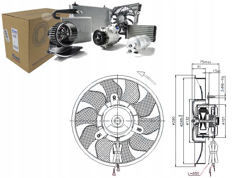 фото №1, Nissens 85548 вентилятор, охлаждение двигателя