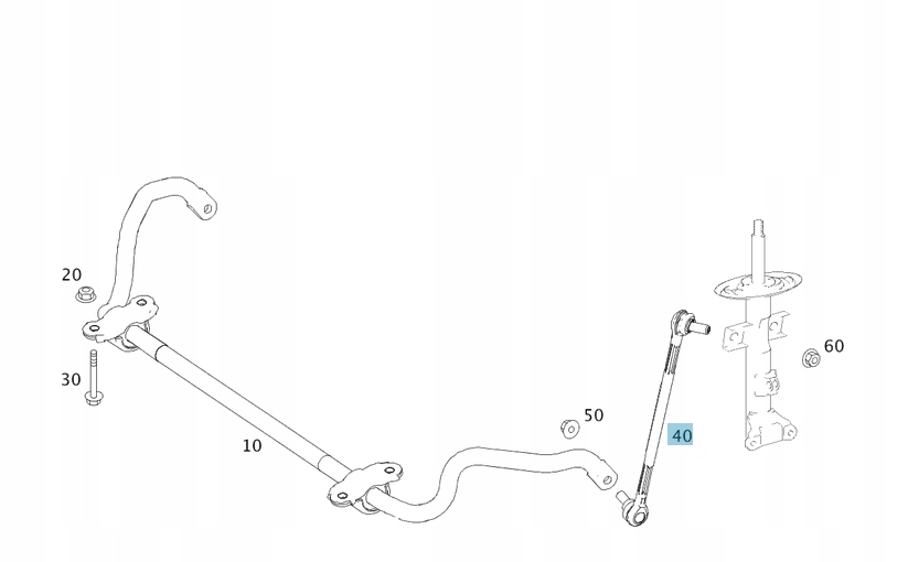фото №1, З'єднувач стабілізатора правий mercedes