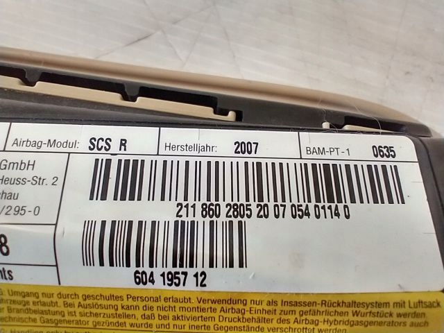 Mercedes cls w219 e-klasa w211 подушка подушка безопасности сиденье правая 2118602805 Цена