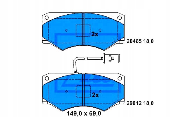 фото №1, Ate тормозные колодки тормозные iveco daily i 49-10 v 103542