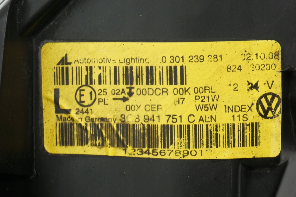 фото №14, Лампа передняя левая ксенон vw passat cc 3c8941751c