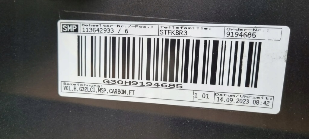 фото №16, Bmw 6 g32 lci m-pakiet бампер перед оригинал d072