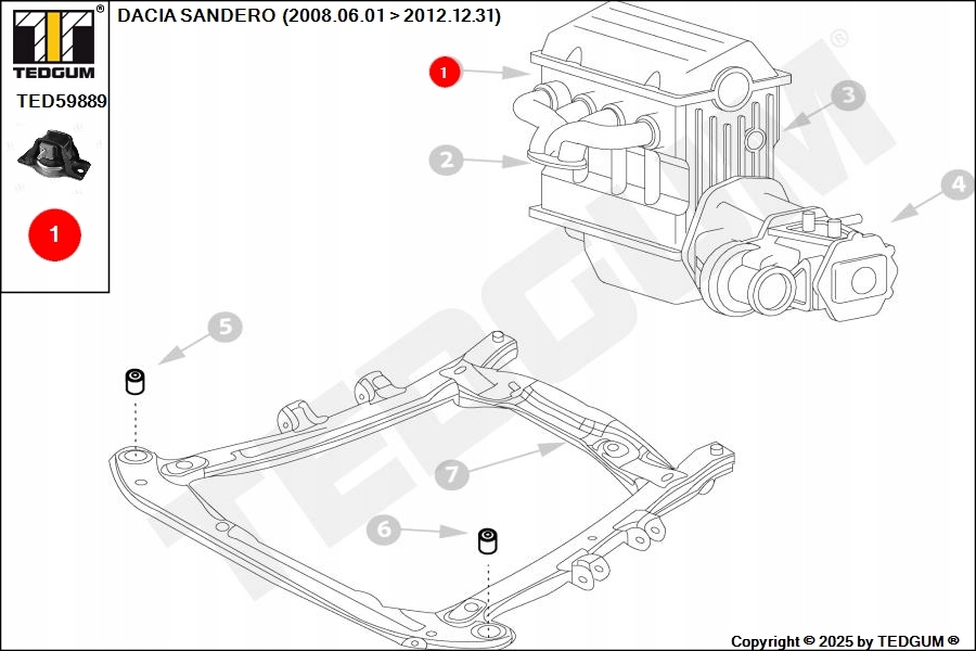 фото №4, Подушка двигателя правая dacia renault logan