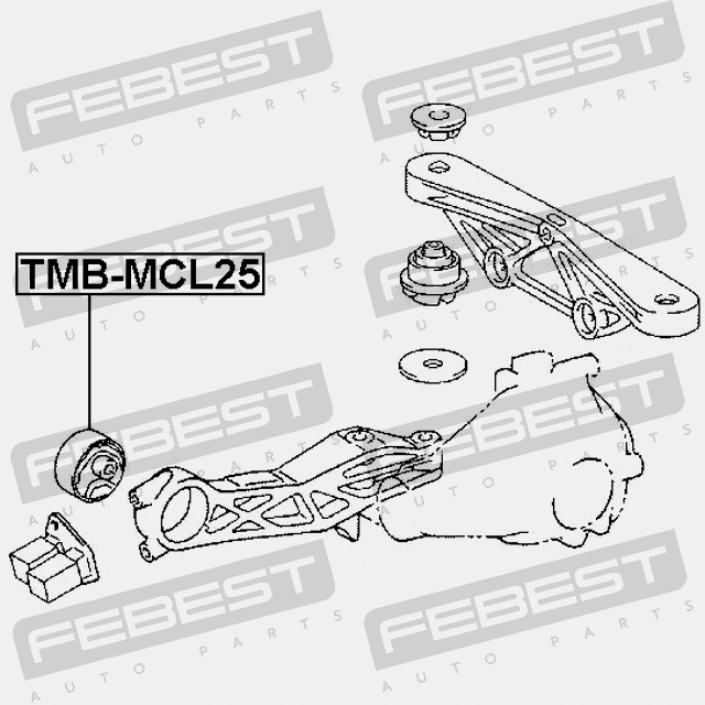 Сайлентблок опори диференціал toyota alphard g/v anh1,mnh1 | tmb-mcl25 fe Зі Шроту