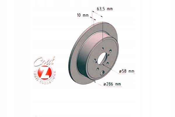 фото №1, Zimmermann тормозные диски тормозные 2szt. subaru legacy v