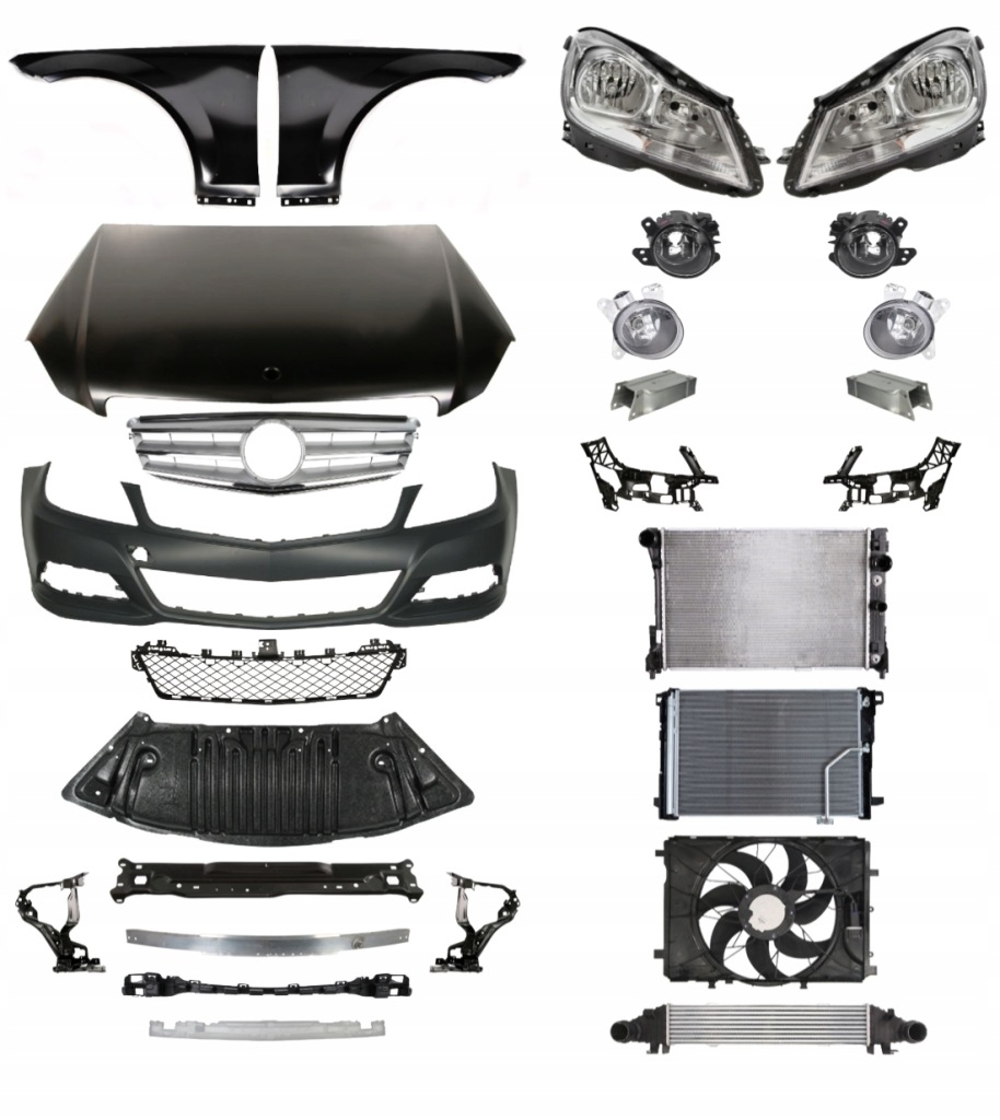 фото №1, Mercedes c klasa w204 2011-2014 капот лампи pas