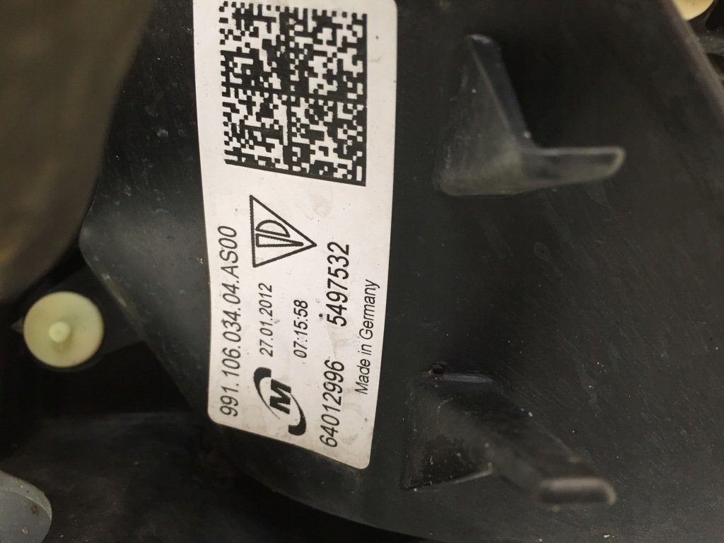 Porsche 911 991 радиатор правая вентилятор воздуховод воздуха пабтрубок  шланг с Разборки