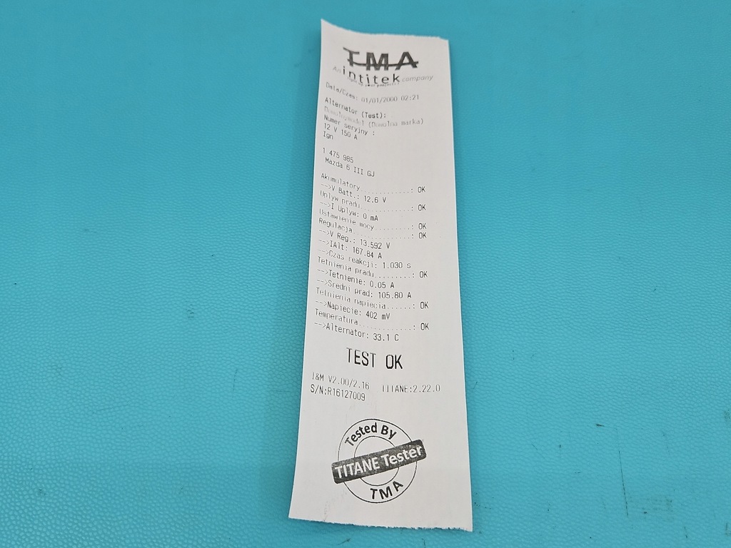 фото №7, Test генератор mazda 6 iii gj a2tx9181 2.2d