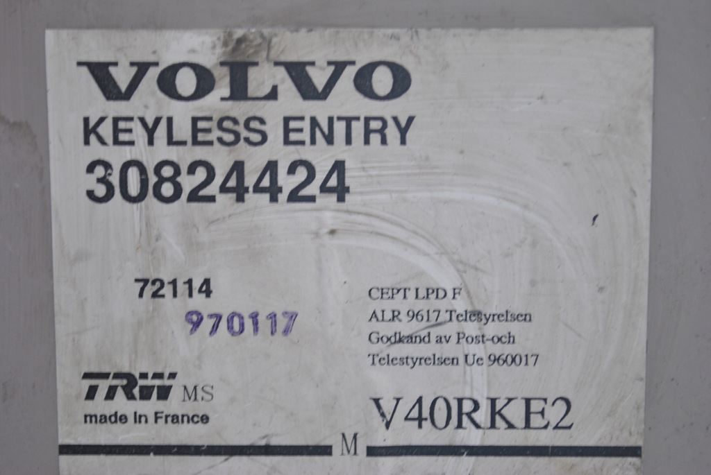 фото №4, Модуль центрального замка volvo v40 30824424