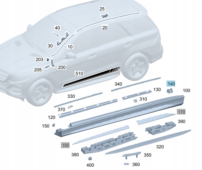 фото №2, Засувка кріпильний поріг mercedes gle167