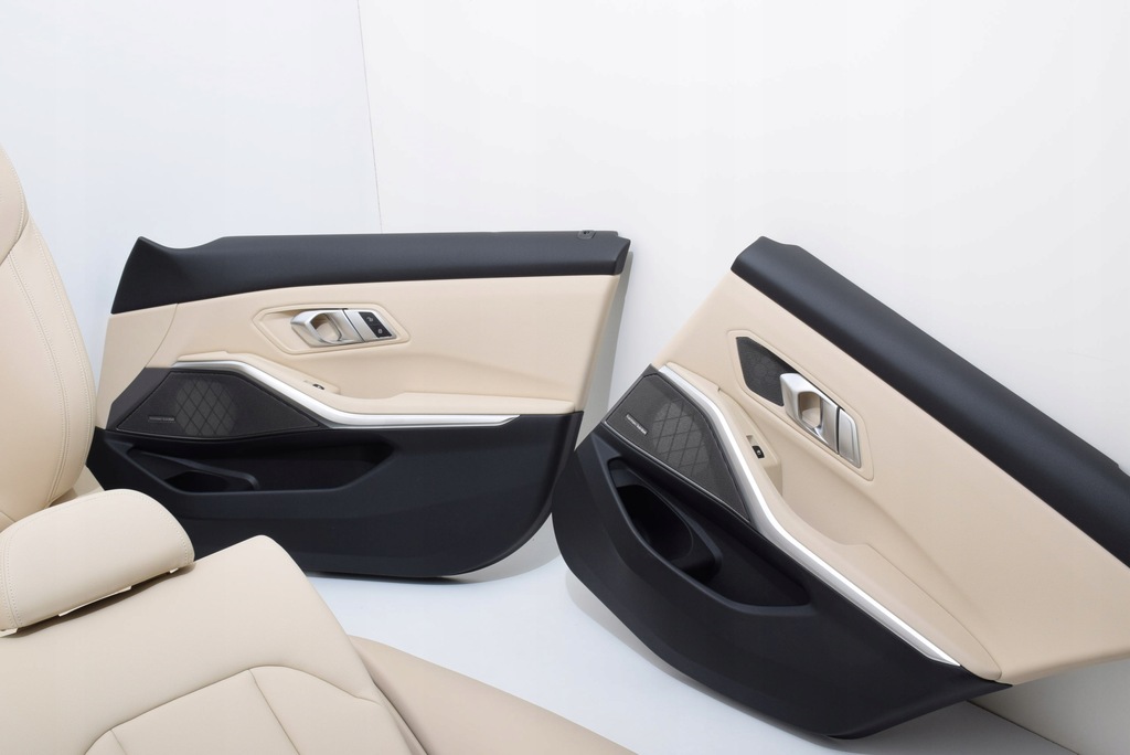 фото №13, Bmw 3 g20 сидіння заднє сидіння обшивки canberra бежевий beż