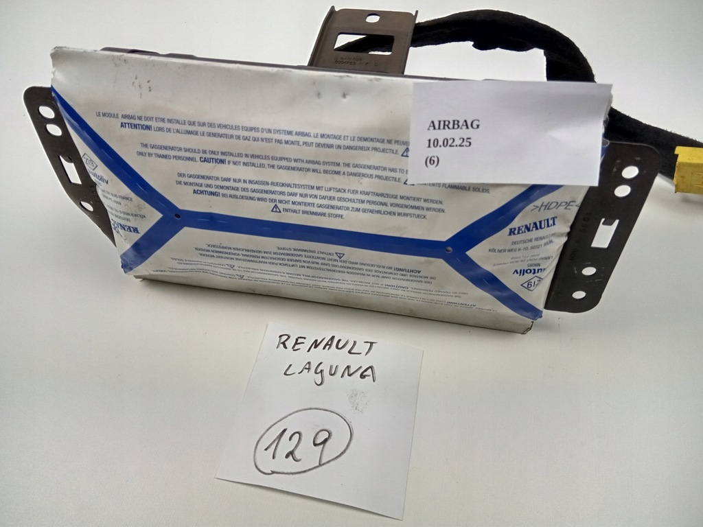 фото №6, Подушка повітряна пасажира подушка безпеки renault laguna ii 8200106539