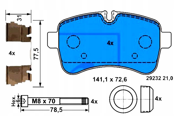 фото №1, Ate тормозные колодки тормозные iveco daily iv daily v daily