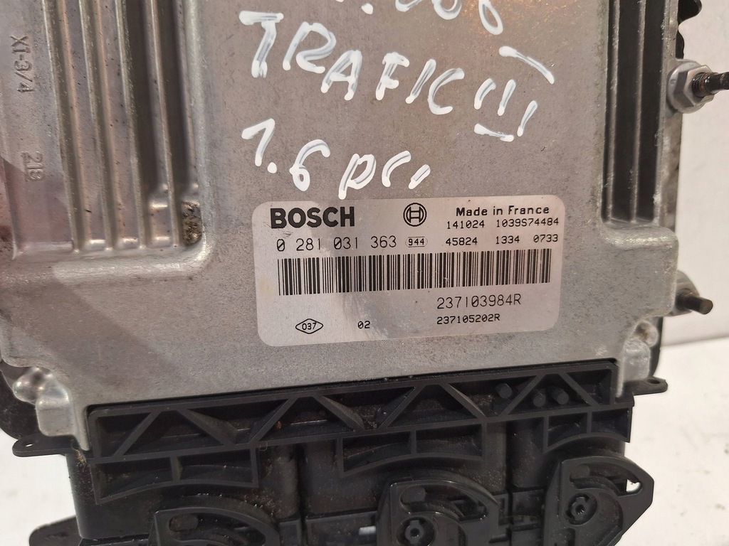 фото №6, Бортовий комп'ютер блок керування 0281031363 renault trafic iii vivaro b 1.6 dci 14-