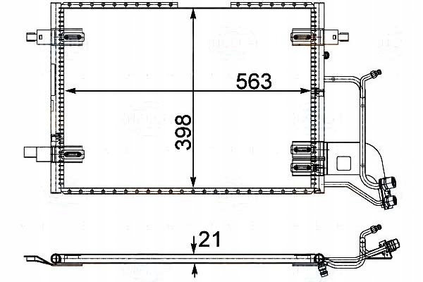 фото №1, Behr hella конденсатор кондиціонера vw a4 passat 97-