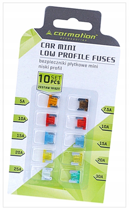 фото №1, F1m62 автомобільні запобіжники mini niski профіль 10 szt. 89729