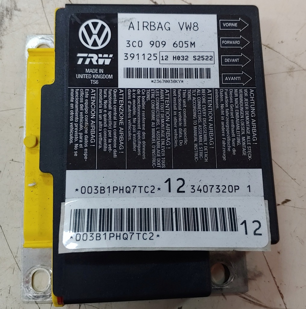 фото №1, Датчик подушка безопасности vw passat b6 05- bez crash